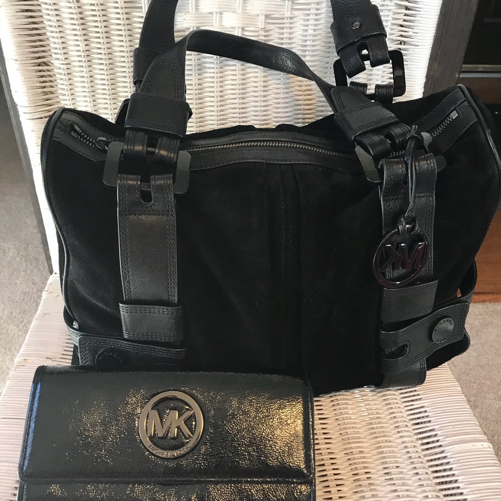 Michael Kors Suede Purse w/matching wallet!